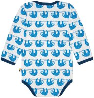 Body Langarm Faultiere cobalt