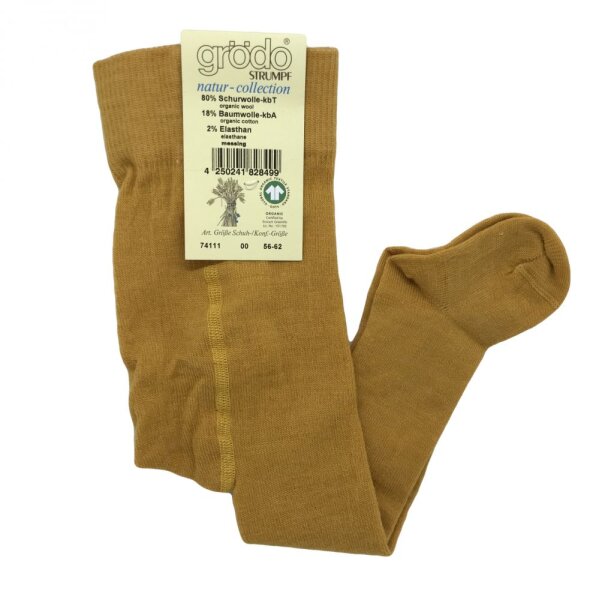 Babystrumpfhose 80% Wolle messing - 56/62
