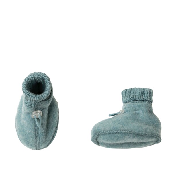 Booties Soft Wolle aqua melange - 80