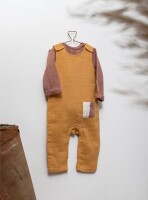 Einteiler mit Tasche ockergelb