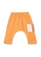 Musselin Baggy Pants ockergelb