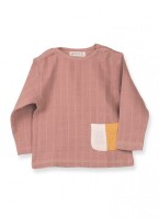 Musselin Shirt Langarm sienna earth