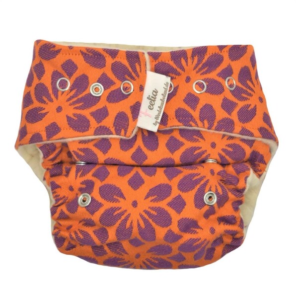 Wollsnapüberhose REGULAR Blossom orange/violet