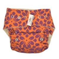 Wollsnap&uuml;berhose REGULAR Blossom orange/violet