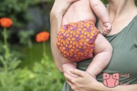 Wollsnap&uuml;berhose REGULAR Blossom orange/violet