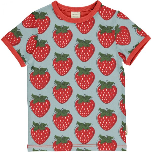 T-Shirt Erdbeeren hellblau