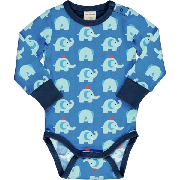 Body langarm Elefantenfreunde blau