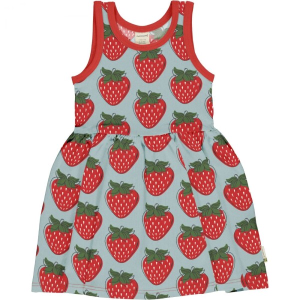 Sommerkleid Erdbeeren hellblau