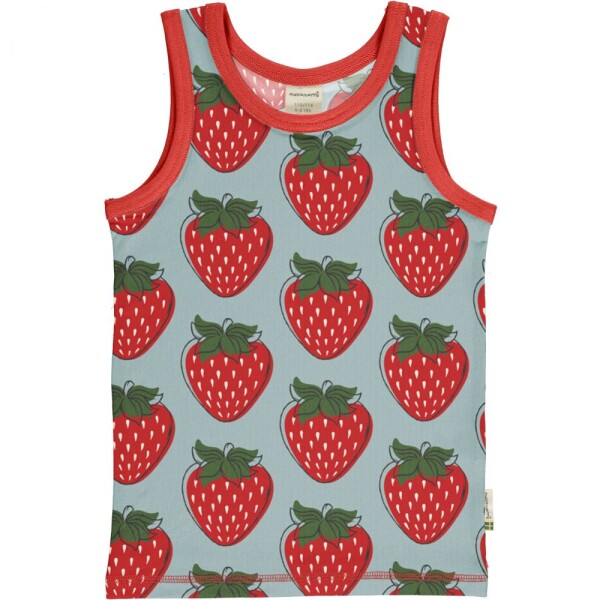 Tanktop Erdbeeren hellblau