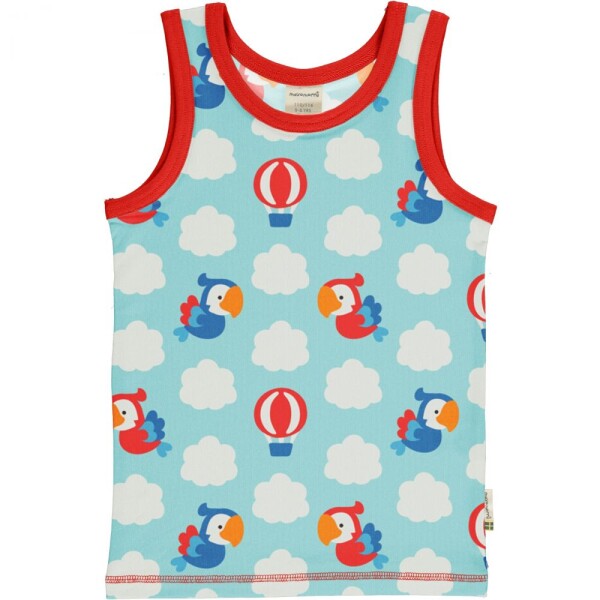 Tanktop Papageien himmelblau