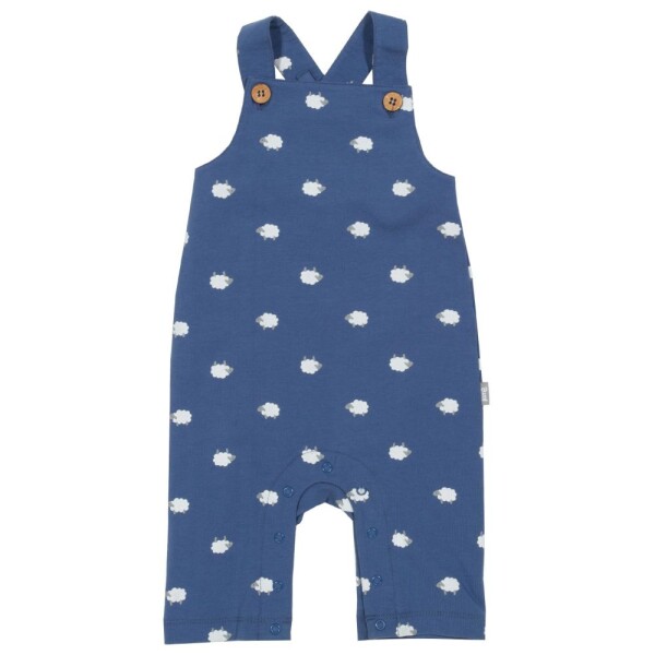 Latzhose Schafe blau