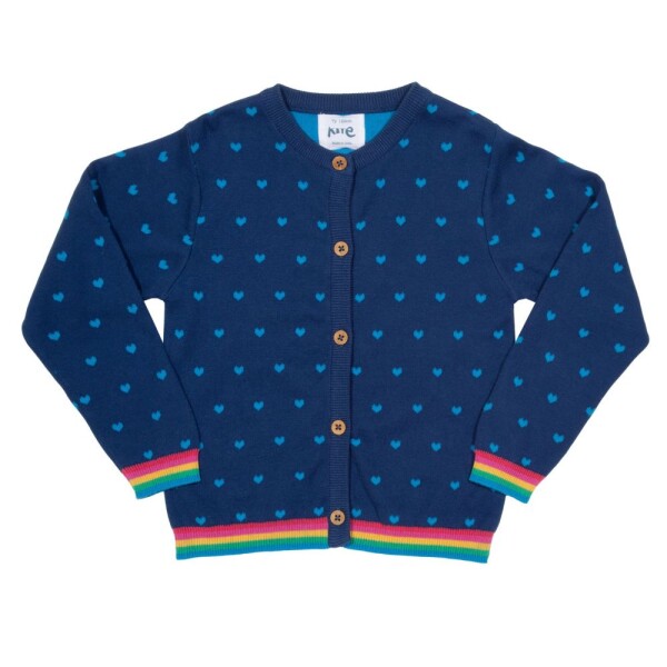 Strickjacke Herzen Regenbogen