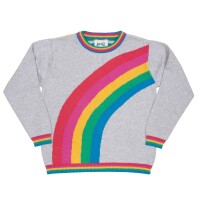 Pullover Regenbogen grau