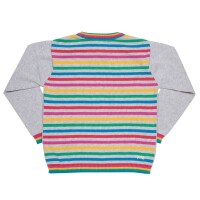Pullover Regenbogen grau