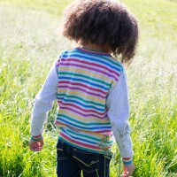Pullover Regenbogen grau