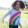 Pullover Regenbogen grau