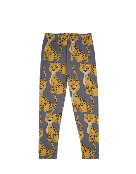 Leggings Leoparden grau