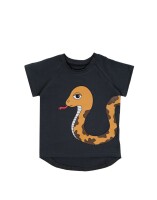 T-shirt Schlange schwarz