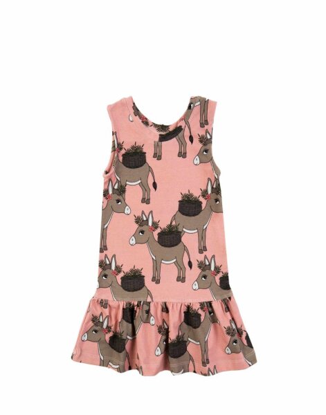 Kleid ärmellos Esel rosa