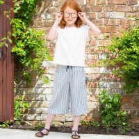 Culotte Streifen blau