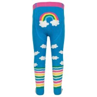 Strumpfhose Regenbogenwolken blau