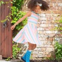 Skaterkleid Streifen bunt