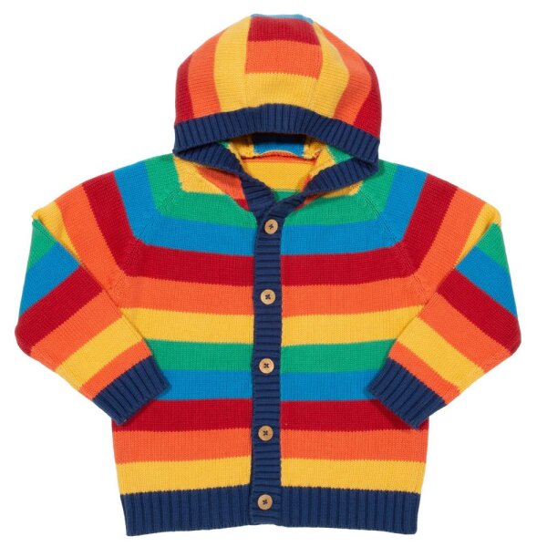 Strickjacke Regenbogenringel