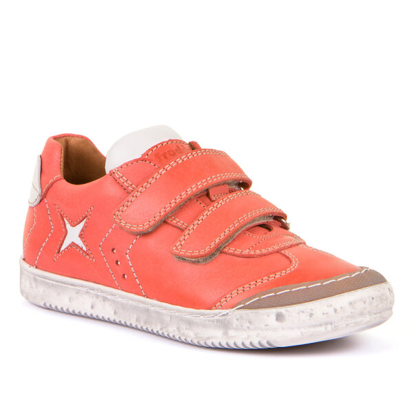 Froddo Halbschuhe Klett Stern korallenrot-weiß