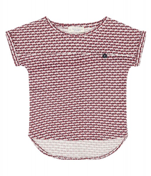 Enie T-Shirt gemustert rot/navy