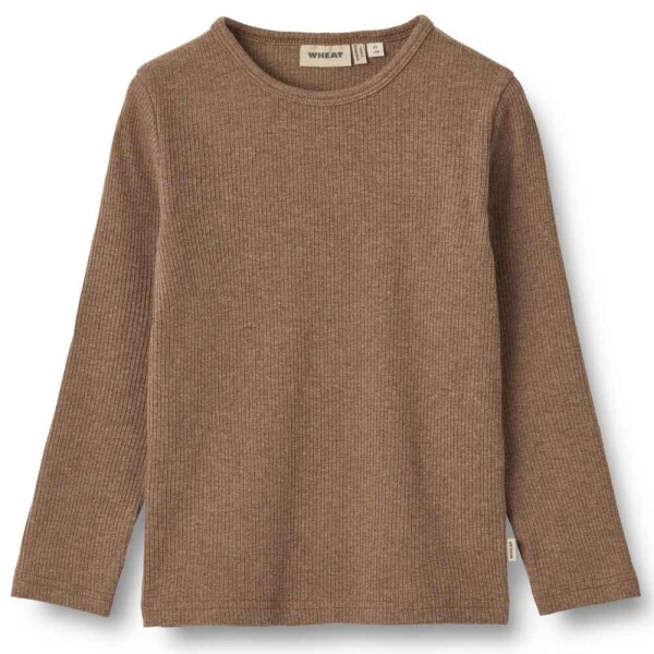 Stig Langarmshirt coffee melange - 104