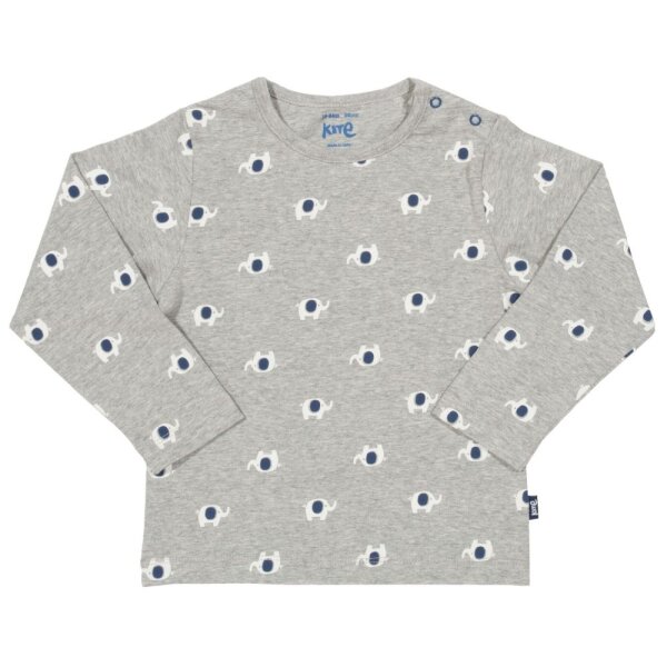 Shirt Langarm Elefanten grau