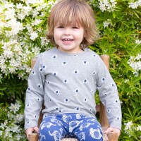 Shirt Langarm Elefanten grau