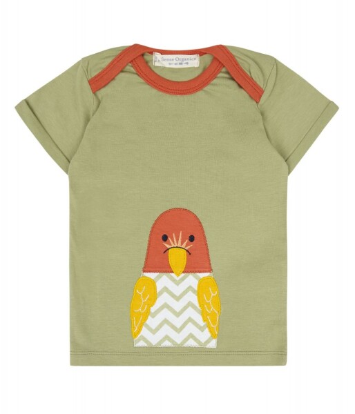 Tobi T-Shirt Vogel olivgrün