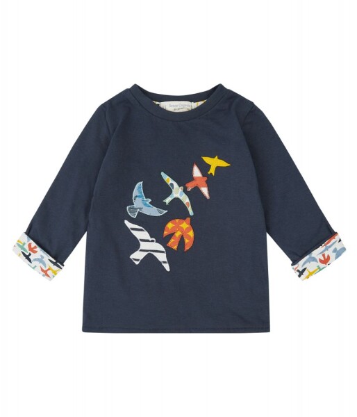 Felix Wendeshirt Vögel navy