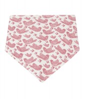 Dreieckstuch V&ouml;gel/Ringel rose