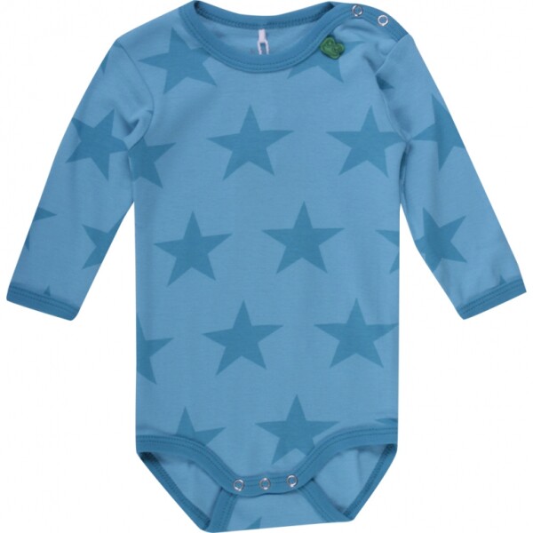 Body Langarm Sterne aqua