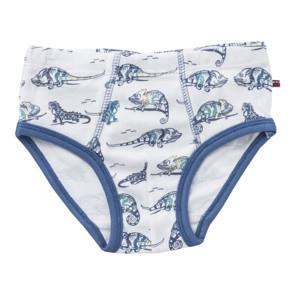 Slip Jungen Chamäleon weiß
