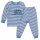 Pyjama Chamäleon Streifen blau