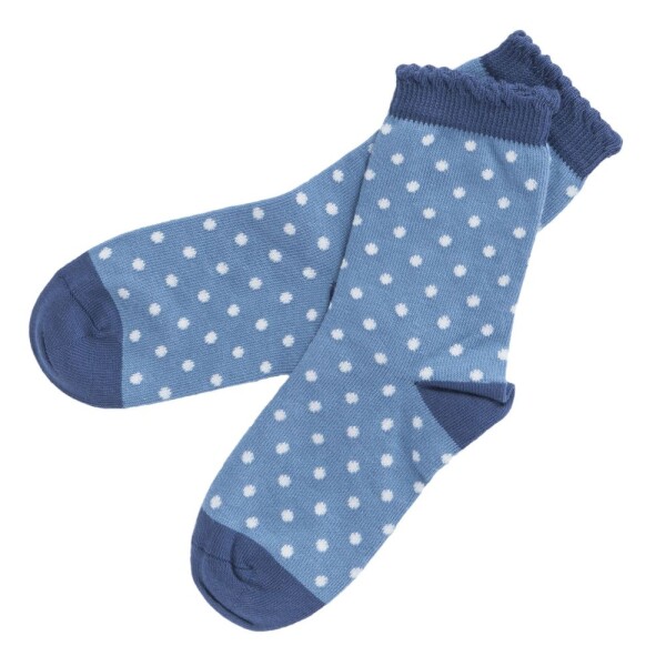 Socken Pünktchen blau