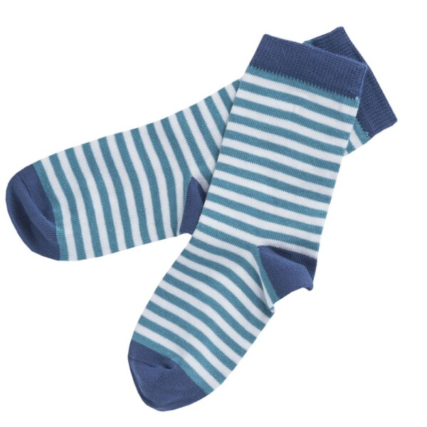 Socken Streifen türkis