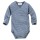 Wickelbody langarm geringelt jeansblau