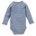 Wickelbody langarm geringelt jeansblau