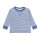 Shirt langarm Ellenbogen-Patch gestreift blau