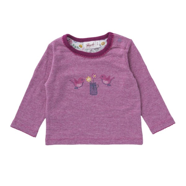 Shirt Langarm Vögelchen pink melange
