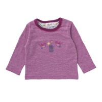 Shirt Langarm V&ouml;gelchen pink melange
