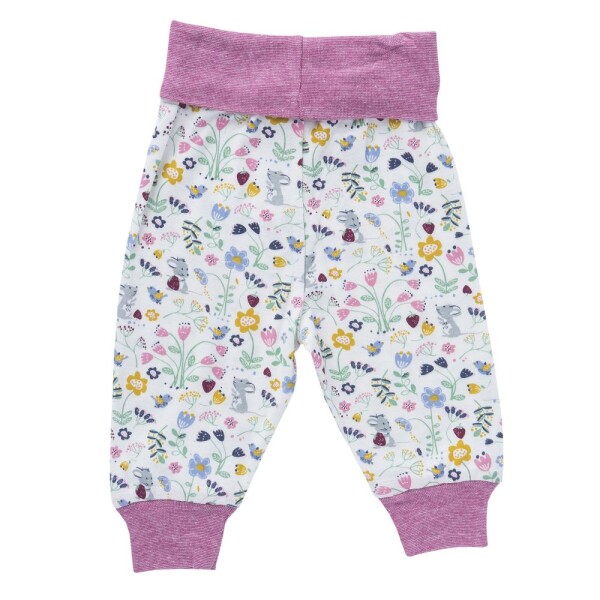 Babyhose Blumenwiese Mäuschen weiß
