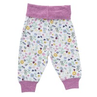Babyhose Blumenwiese M&auml;uschen wei&szlig;