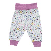 Babyhose Blumenwiese M&auml;uschen wei&szlig;