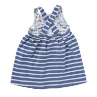 Tr&auml;gerkleid Streifen jeansblau