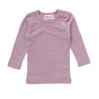 Shirt langarm BW/Wolle/Seide rosa melange